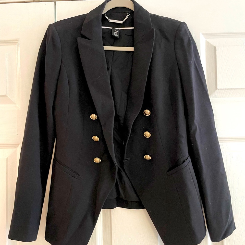 WHBM black trophy jacket!